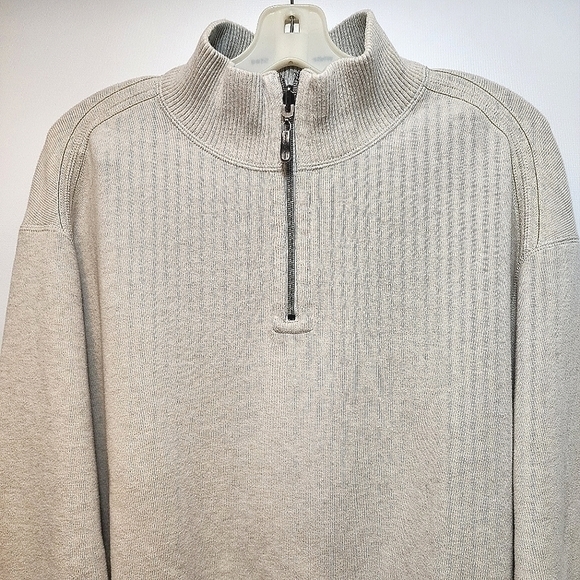 Tommy Bahama 1/4 Zipper Beige Pullover ‎ Sweater - Picture 3 of 13